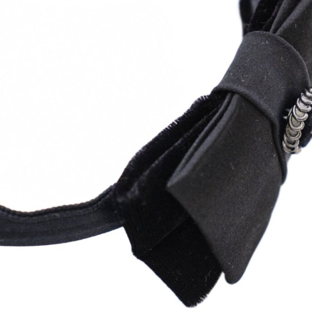 Chanel Headband Ribbon Velvet Black TK Shoulder Bag - Picture 4 of 9